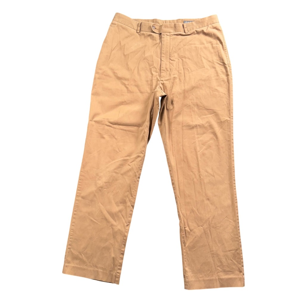 Daniel Cremieux Chino Pants Mens 38x32 Tan Signature Collection Stretch Cotton